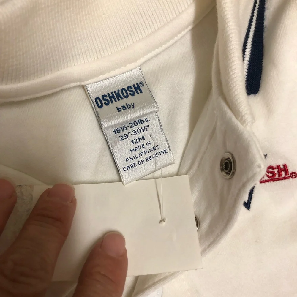 NWT Oshkosh Top + Tommy Hilfiger Baby Pants 12-18 months